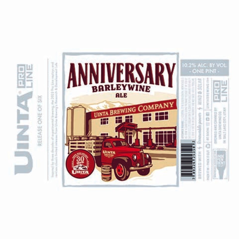 Uinta Anniversary Barleywine Ale 16OZ SINGLE CAN